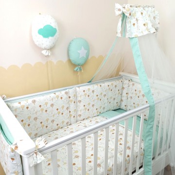 Baby Star Σετ προίκας κρεβατιού Air Balloon 3τμχ